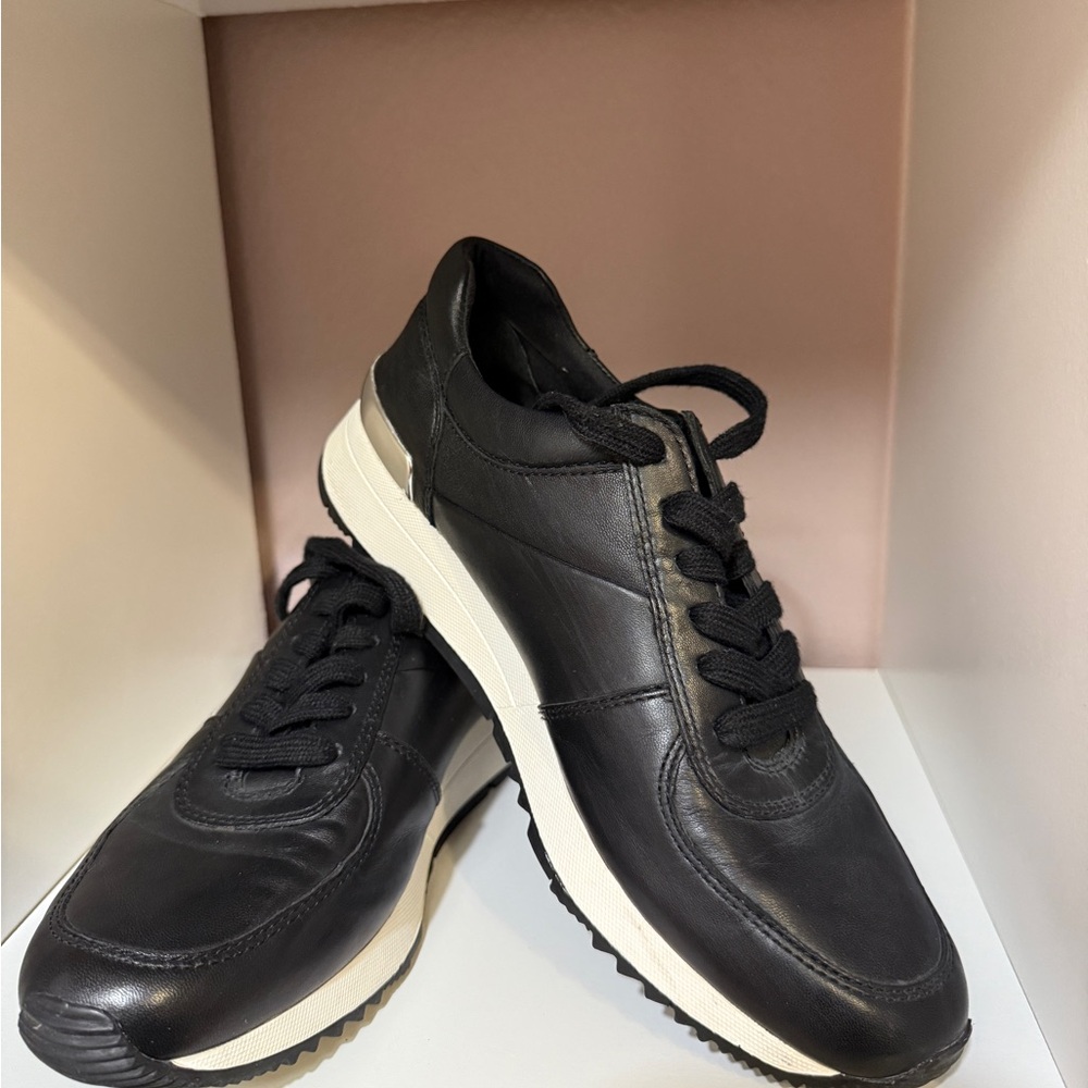 Michael Kors Black Leather Women's Sneakers